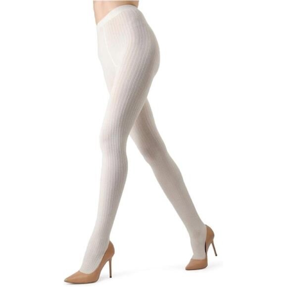 New Ribbed Cotton Tights for Women, Cozy and Warm Durable Sweater - Picture 1 of 5